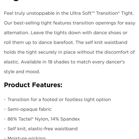 CAPEZIO ultra soft Transition tights, BLACK,set of 3 packs, brand new in package - Picture 3 of 4